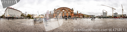 Image of 360 degree Skyline of Bremen Train Station square