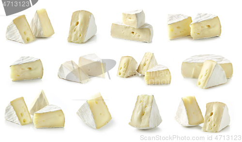 Image of pieces of brie cheese