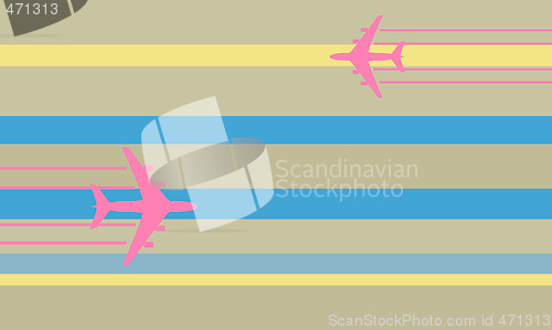 Image of flying aircraft illustration