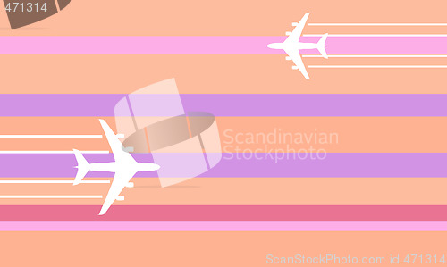 Image of flying aircraft illustration