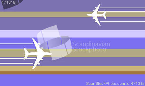 Image of flying aircraft illustration