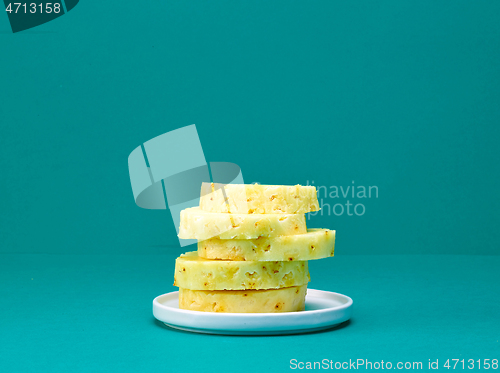 Image of fresh ripe pineapple slices