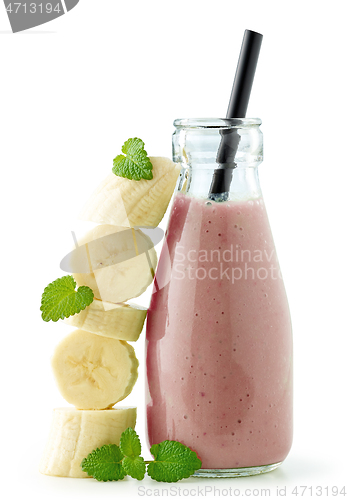 Image of bottle of banana smoothie