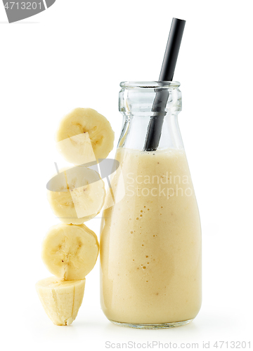 Image of bottle of fresh banana smoothie