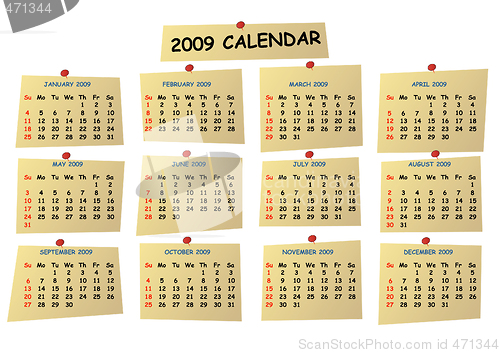 Image of 2009 editable calendar