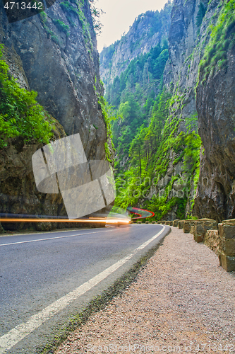 Image of Summer canyon road in Romania