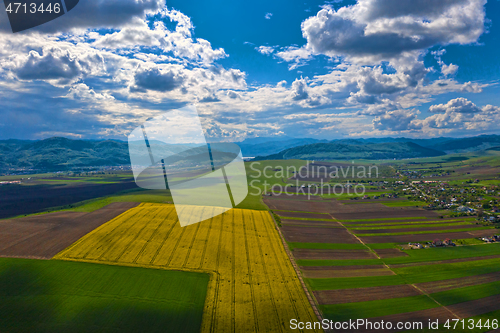 Image of Yellow rape seed and farmed fields