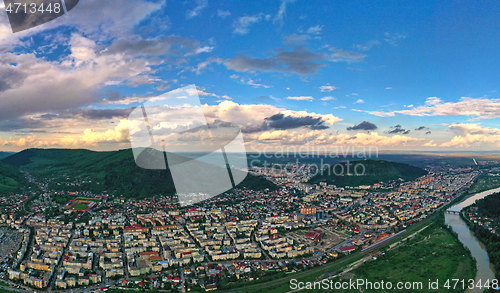 Image of Aerial view of Piatra Neamt city