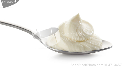 Image of spoon of whipped mascarpone cheese cream