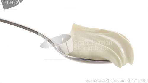 Image of spoon of whipped mascarpone cheese cream