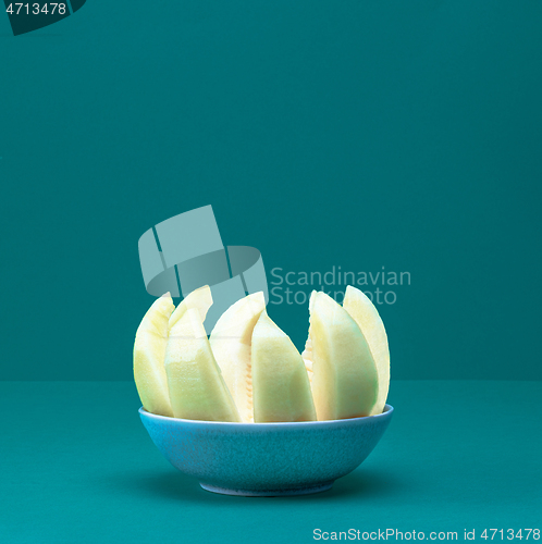 Image of fresh ripe sliced melon