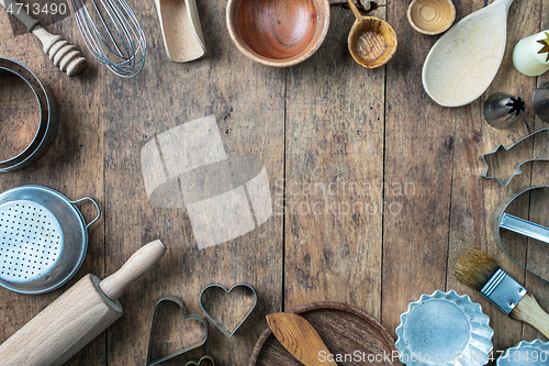 Image of various baking tools