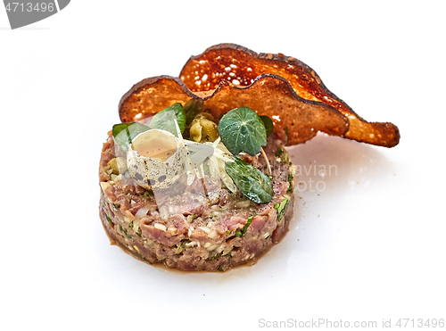 Image of portion of tuna fish tartare