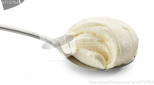Image of spoon of cream cheese