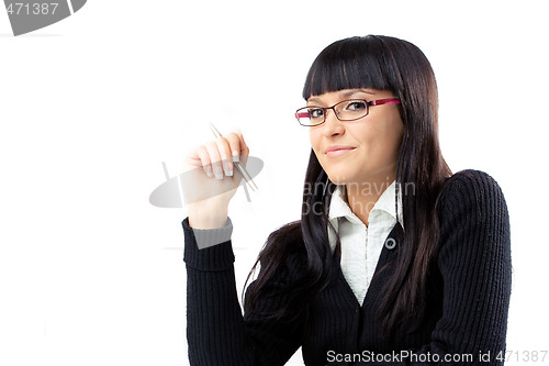 Image of cheerful  businesswoman 