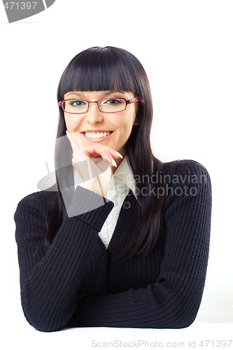 Image of cheerful businesswoman