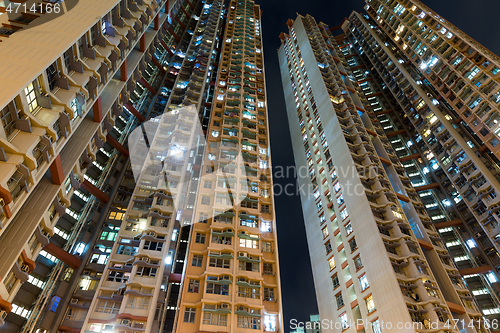Image of Residential building at night