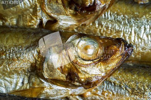 Image of smoked sprats detail