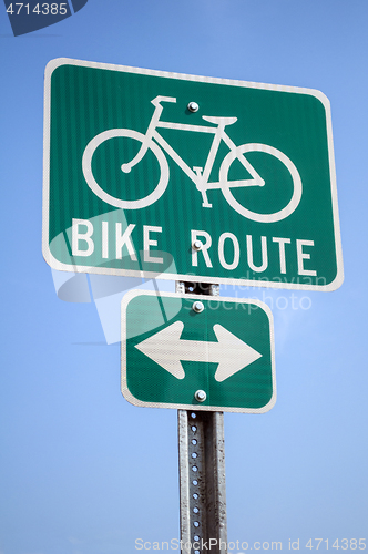 Image of Bicycle route sign.