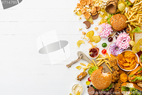 Image of Fast food dish on white background