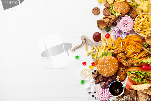 Image of Fast food dish on white background