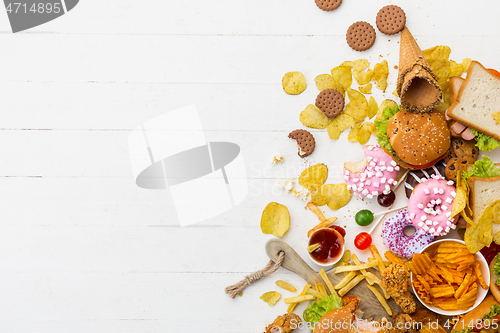 Image of Fast food dish on white background