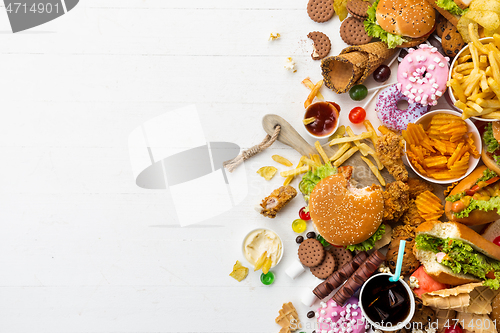 Image of Fast food dish on white background