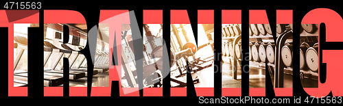 Image of Training at the gym, creative collage