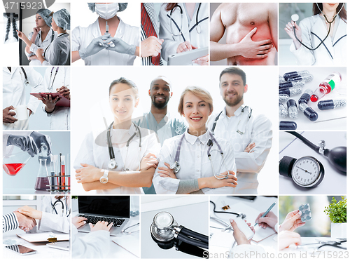 Image of Professional doctors working in hospital office or clinic