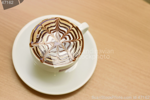 Image of Capuccino on a cafe table