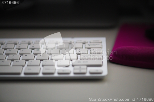 Image of slim keyboard in dark night