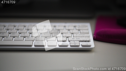 Image of slim keyboard in dark night