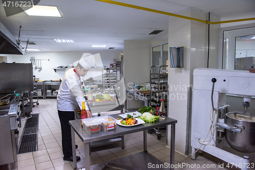 Image of team cooks and chefs preparing meals