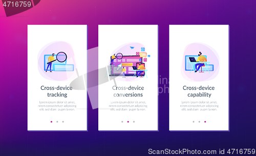 Image of Cross-device tracking app interface template.