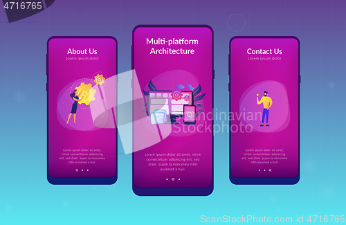 Image of Cross-platform programming app interface template.