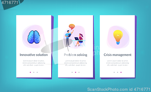 Image of Innovative solution app interface template.