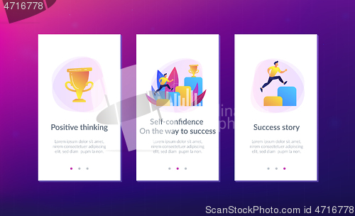 Image of On the way to success app interface template.