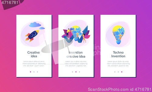 Image of Creative idea app interface template.