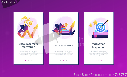 Image of Motivation app interface template.