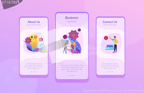 Image of Business idea app interface template.