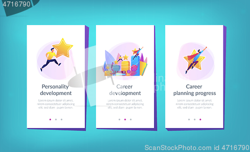 Image of Career development app interface template.