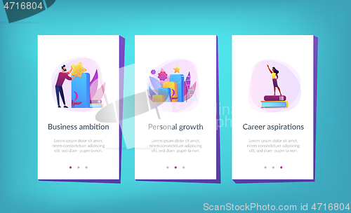 Image of On the way to success app interface template.