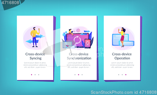 Image of Cross-device syncing app interface template.