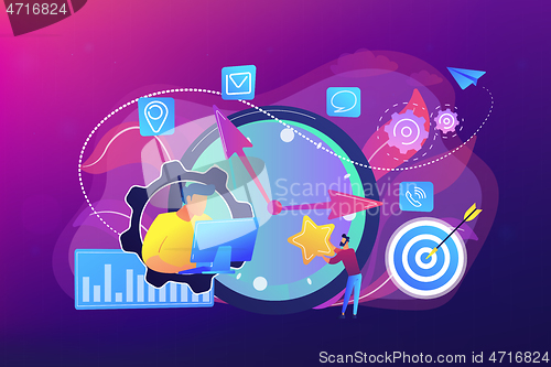 Image of Time management concept vector illustration.