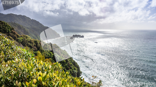 Image of rough coast at south island New Zealand