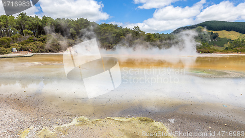 Image of geothermal activity at Rotorua in New Zealand