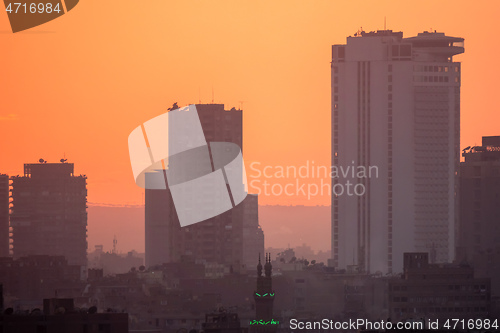 Image of sunset scenery at Cairo Egypt