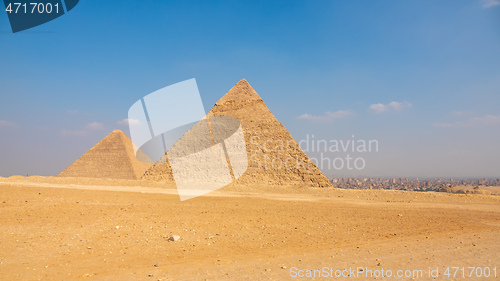 Image of Pyramids at Giza Cairo Egypt