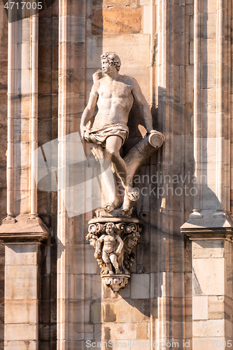 Image of statue at Cathedral Milan Italy