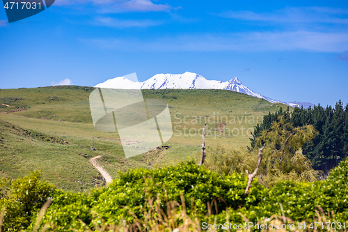 Image of Mount Ruapehu volcano in New Zealand